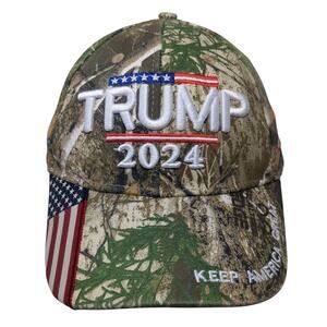 Trump 2024 Keep America Great Strapback Baseball Cap Multi OS Embroidered Camo
